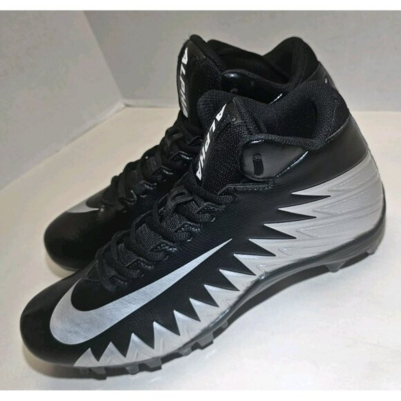Nike Men\'s Black/Silver/White Alpha Menace Varsity Football/Soccer Cleats Sz 8.5 main image 5